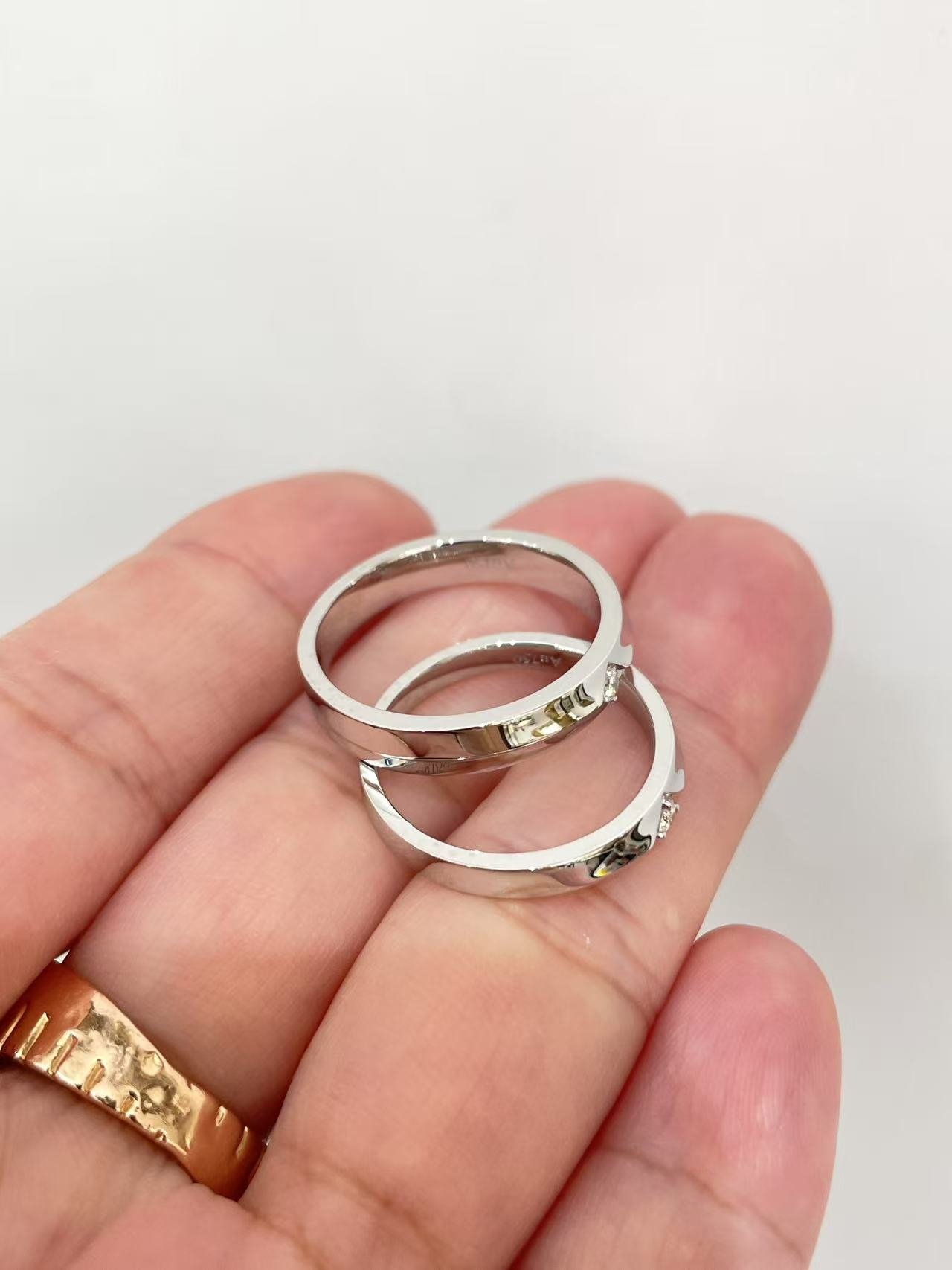 custom 18k gold wedding rings with igi certified lab grown diamonds rings for couple engagement rings custom 18k gold wedding rings with igi certified lab grown diamonds rings for couple engagement rings