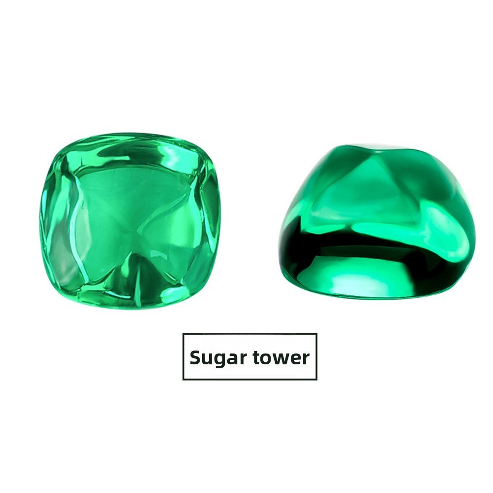 6*6 emerald sugar tower 8*8mm polished lab created jade large carat ring necklace 6*6 emerald sugar tower 8*8mm polished lab created jade large carat ring necklace