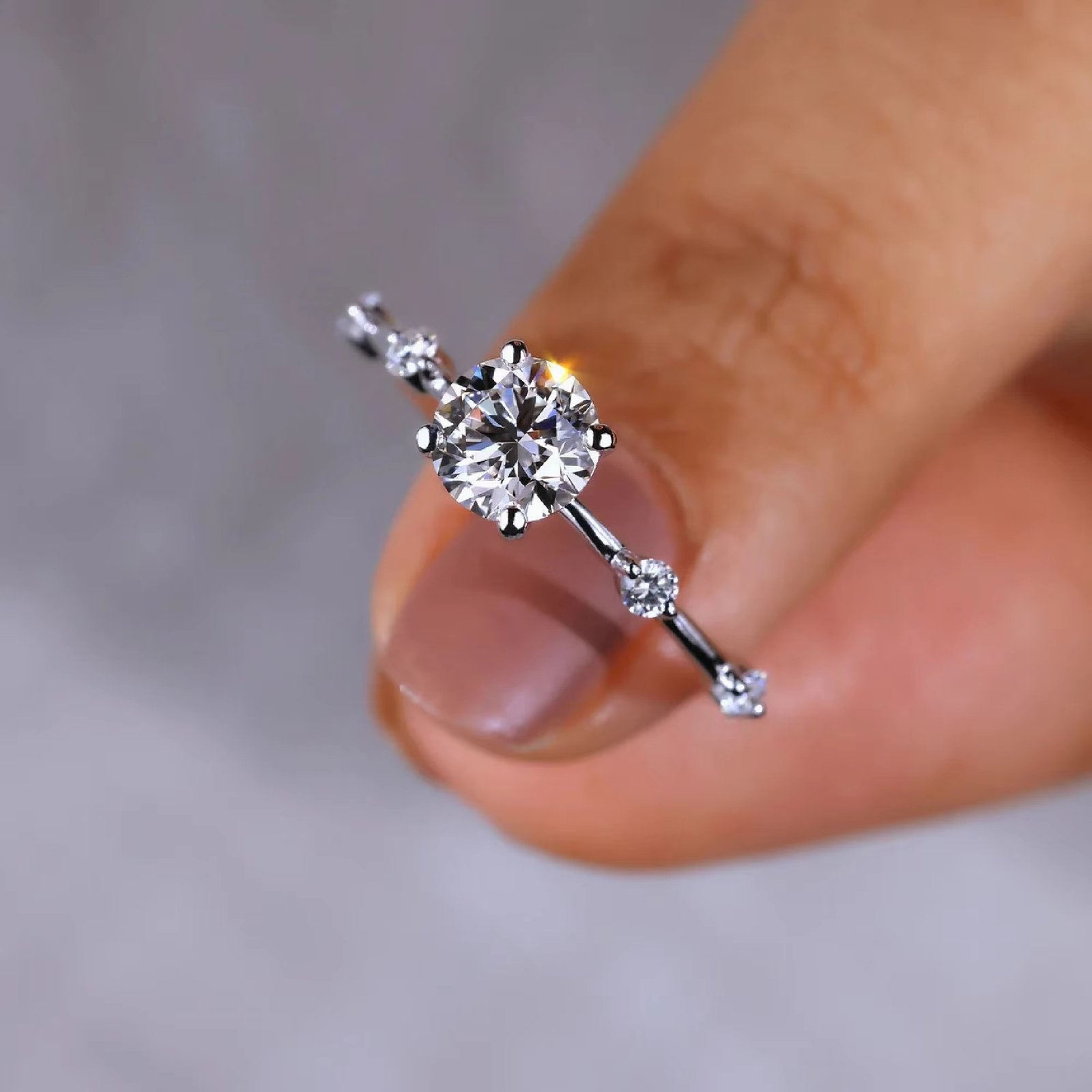 the classic 18k gold igi certified round cut four prong diamond ring from the laboratory is the perfect engagement gift the classic 18k gold igi certified round cut four prong diamond ring from the laboratory is the perfect engagement gift