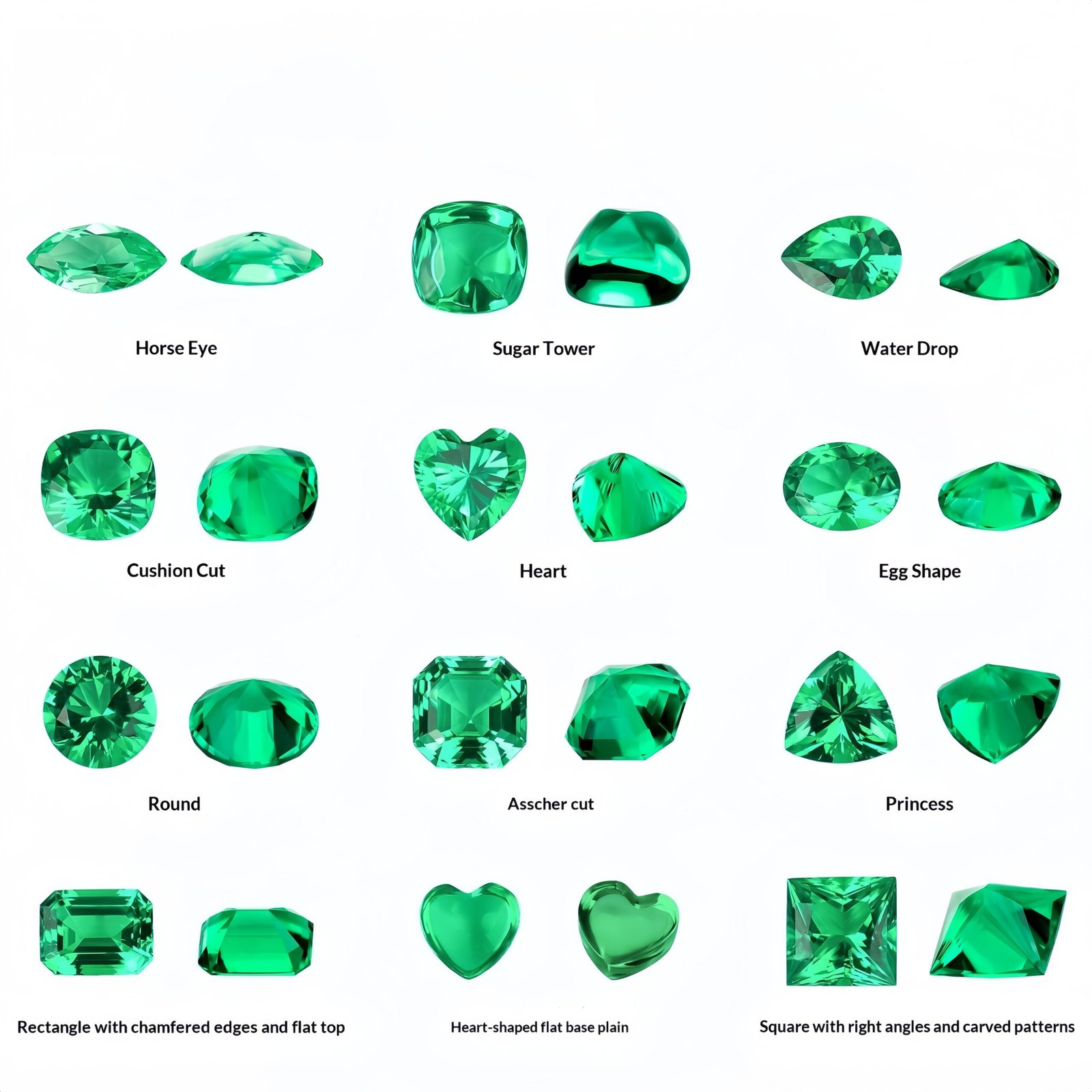 laboratory grown synthetic emerald fancy shape polished colored gemstones full specifications source factory laboratory grown synthetic emerald fancy shape polished colored gemstones full specifications source factory