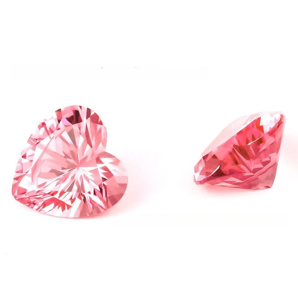 laboratory regenerated lab grown papalacha heart shaped gem pink love naked stone high end artificial color diamond laboratory regenerated lab grown papalacha heart shaped gem pink love naked stone high end artificial color diamond