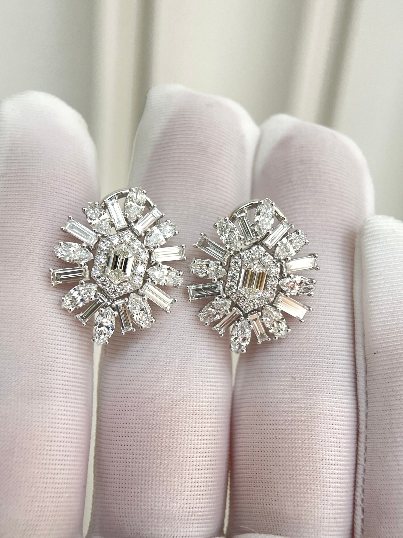 the customizable igi laboratory diamond stud earrings are 18k gold fancy diamond earrings specially designed for women the customizable igi laboratory diamond stud earrings are 18k gold fancy diamond earrings specially designed for women