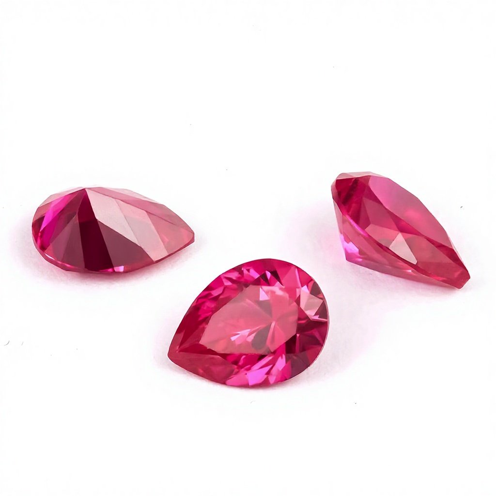lab created ruby pear shaped water drop artificial regenerated red stone for ring making lab created ruby pear shaped water drop artificial regenerated red stone for ring making
