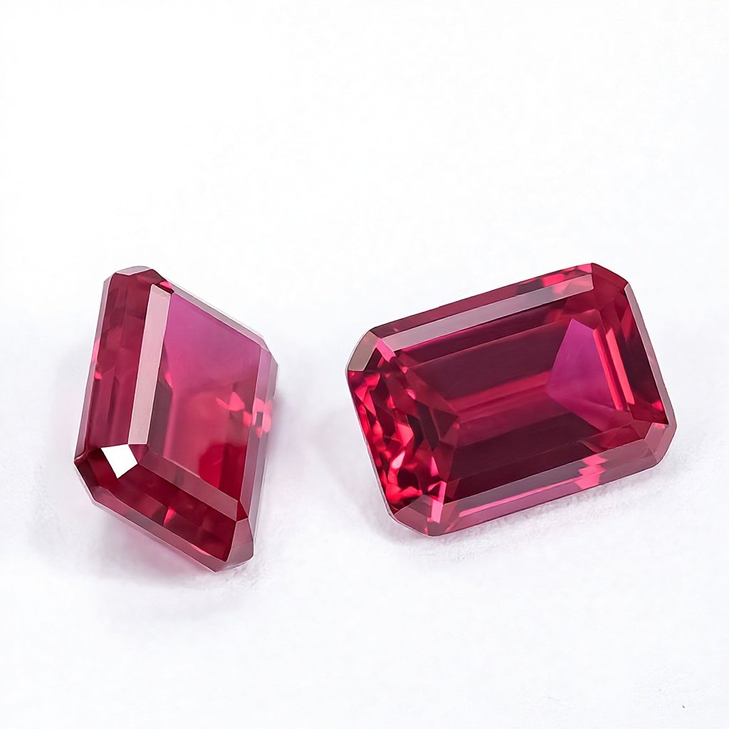 synthetic ruby square polished lab created grandmother cut red gemstone pigeon blood precious color treasure synthetic ruby square polished lab created grandmother cut red gemstone pigeon blood precious color treasure