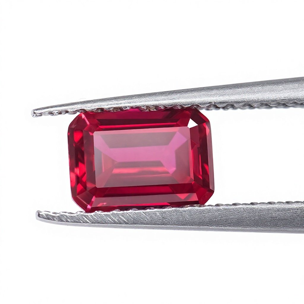 synthetic ruby square polished lab created grandmother cut red gemstone pigeon blood precious color treasure synthetic ruby square polished lab created grandmother cut red gemstone pigeon blood precious color treasure