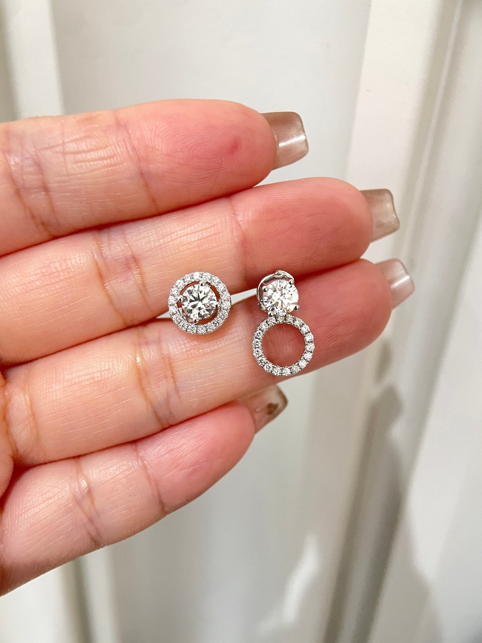 custom made exquisite lab diamond earrings, fashionable lab diamond jewelry earrings, 18k white gold earrings for women custom made exquisite lab diamond earrings, fashionable lab diamond jewelry earrings, 18k white gold earrings for women