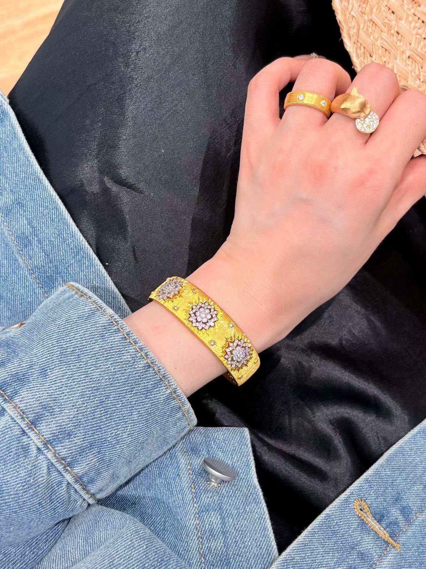 customizable 925 silver gold plated bracelet, laboratory diamond bracelet, brushed bracelet, exquisite and versatile bracelet customizable 925 silver gold plated bracelet, laboratory diamond bracelet, brushed bracelet, exquisite and versatile bracelet