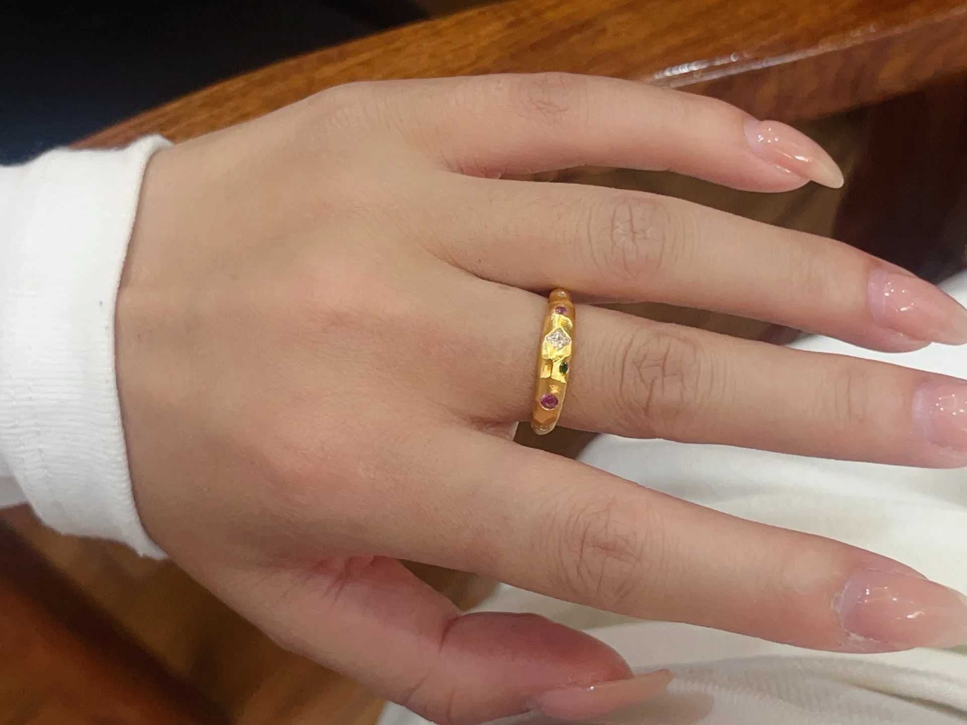 18k gold plated ring, ring made of 925 silver, exquisite diamond ring set with colorful zirconia a popular souvenir on tiktok 18k gold plated ring, ring made of 925 silver, exquisite diamond ring set with colorful zirconia a popular souvenir on tiktok