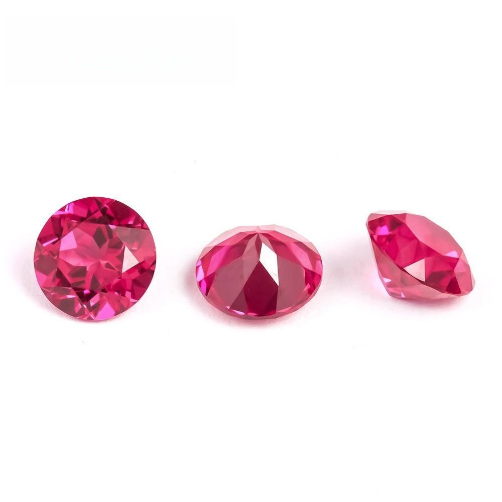 laboratory cultivation round ruby red/pink high end valuable color treasure regenerated ring pendant necklace generation inlay laboratory cultivation round ruby red/pink high end valuable color treasure regenerated ring pendant necklace generation inlay