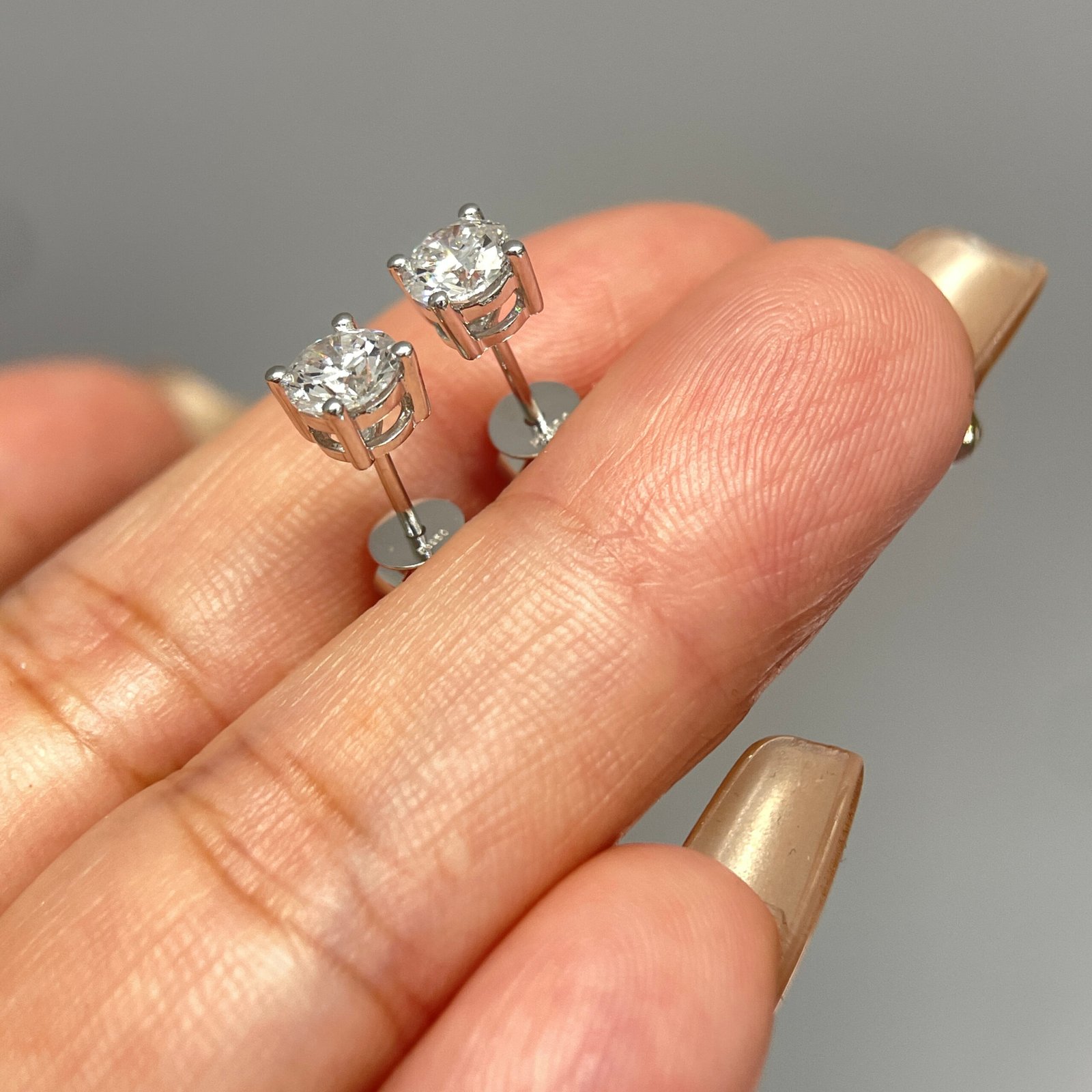 custom made classic earrings, four prong lab diamond stud earrings, 18k gold earrings, a bestseller for both men and women custom made classic earrings, four prong lab diamond stud earrings, 18k gold earrings, a bestseller for both men and women