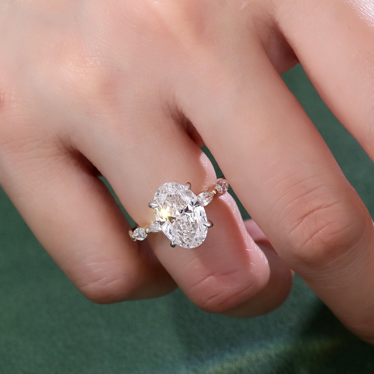 customizable oval cut diamond ring, 18k gold platinum laboratory diamond ring, engagement luxury ring for women customizable oval cut diamond ring, 18k gold platinum laboratory diamond ring, engagement luxury ring for women
