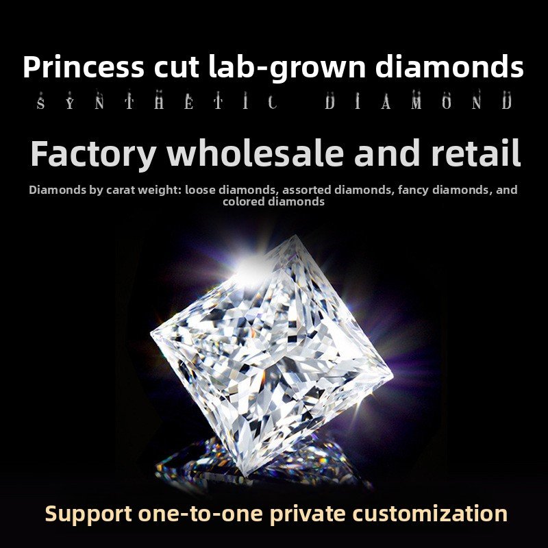 henan cultivated diamond princess square synthetic diamond tungsten ring earrings necklace pendant bracelet henan cultivated diamond princess square synthetic diamond tungsten ring earrings necklace pendant bracelet