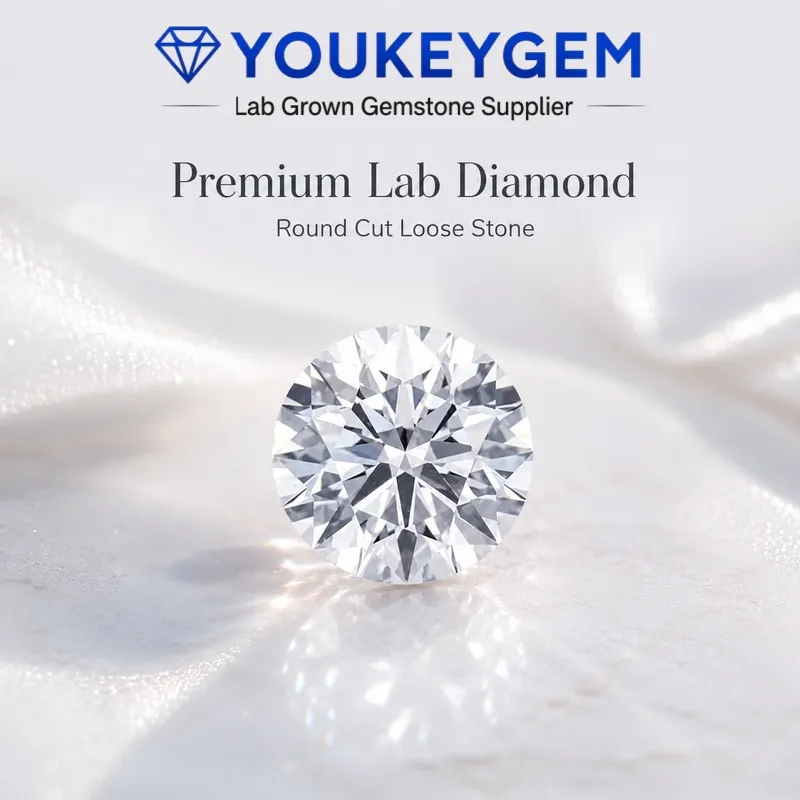 wholesale certified loose round brilliant cut lab diamond for ring jewelry supplier